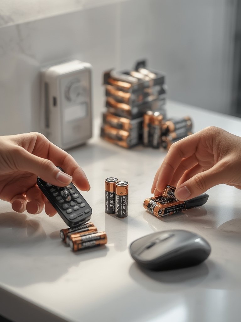 AA batteries in action